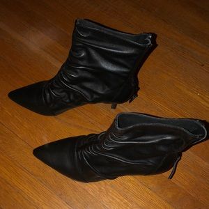 Jaggar black heeled booties